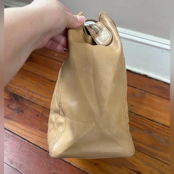 Chanel Beige Lambskin Leather Quilted Hand Bag(Damaged) - Picture 13 of 17